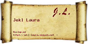 Jekl Laura névjegykártya